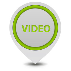 video pointer icon on white background