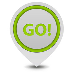 go pointer icon on white background