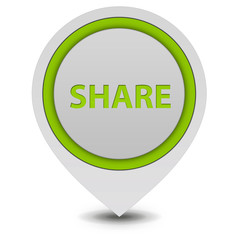 share pointer icon on white background
