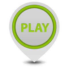 play pointer icon on white background