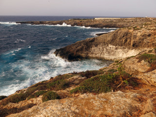 sea of the LAMPEDUSA island in Italy