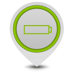 battery pointer icon on white background
