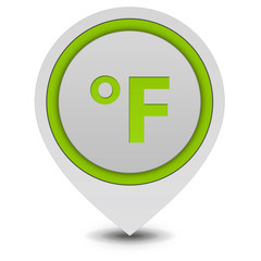 fahrenheit pointer icon on white background