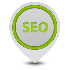 Seo pointer icon on white background