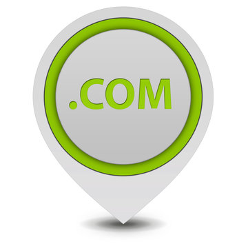 Com pointer icon on white background