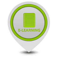 E-learning pointer icon on white background