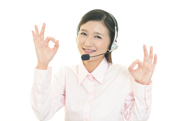 笑顔のオペレーター