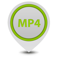 MP4 pointer icon on white background