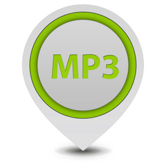 MP3 pointer icon on white background