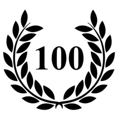 Lauriers 100 sur fond blanc