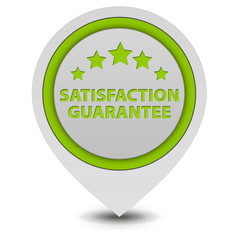 Satisfaction pointer icon on white background