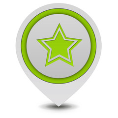 Star  pointer icon on white background