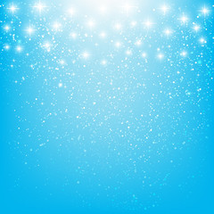 Obraz premium Shiny stars on blue background