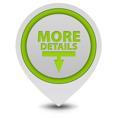 More details pointer icon on white background