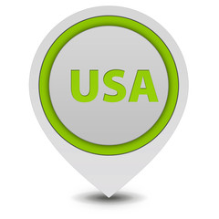 Usa pointer icon on white background