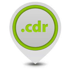 .cdr pointer icon on white background