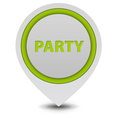 Party pointer icon on white background
