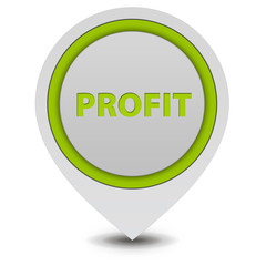 Profit pointer icon on white background