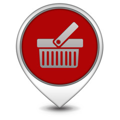 shopping cart pointer icon on white background