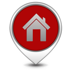 home pointer icon on white background