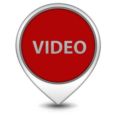 video pointer icon on white background