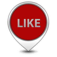 like pointer icon on white background