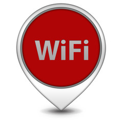wifi pointer icon on white background