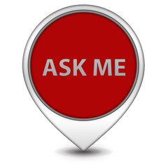 ask me pointer icon on white background