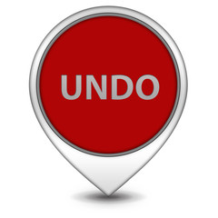 undo pointer icon on white background