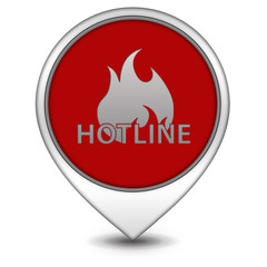 Hotline pointer icon on white background