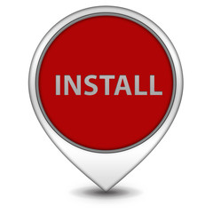 Installation pointer icon on white background