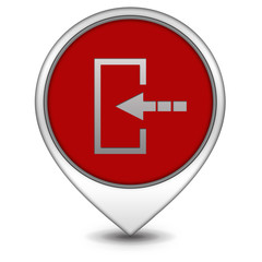 Login pointer icon on white background