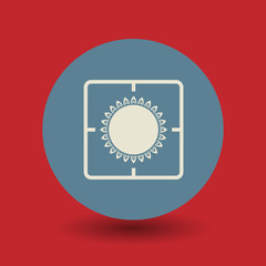 Gas flame symbol, vector