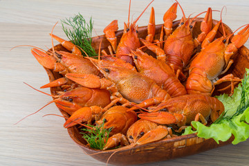 Boiled crayfish