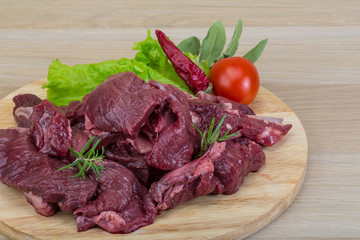 Raw venison