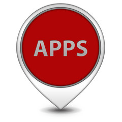 Apps pointer icon on white background