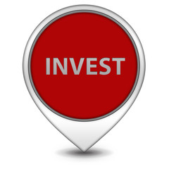 Invest pointer icon on white background