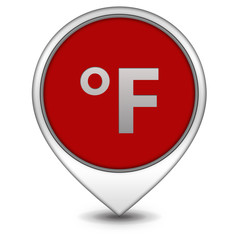 fahrenheit pointer icon on white background