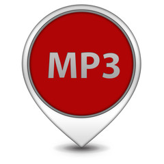 MP3 pointer icon on white background