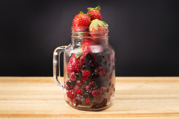 A group of fresh strawberries 