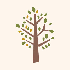 plant tree flat icon elements,eps10