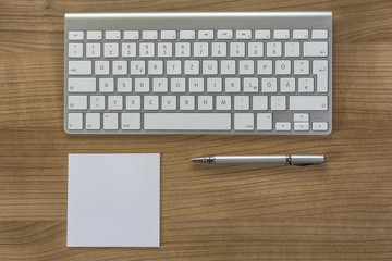 modern keyboard on a desktop