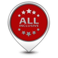 All inclusive pointer icon on white background