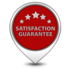 Satisfaction pointer icon on white background