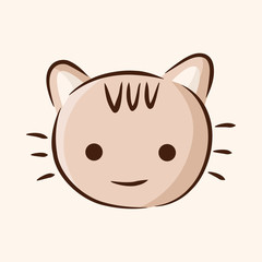 Animal cat flat icon elements, eps10