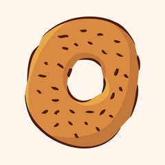 fast food donut flat icon elements,eps10