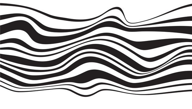 optical effect mobius wave stripe design
