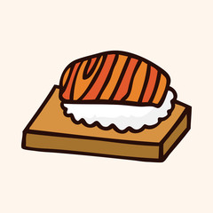 fast food sushi flat icon elements,eps10