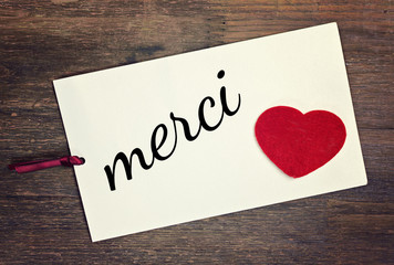 greeting card - merci