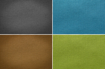 Fototapeta premium Set Knitted wool texture background